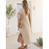 imageANRABESS Womens Summer Maxi Dress 2026 Casual Short Sleeve Loose Split WrinkleFree Beach Vacation Long Sundress with PocketsAlmond