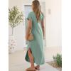 imageANRABESS Womens Summer Maxi Dress 2026 Casual Short Sleeve Loose Split WrinkleFree Beach Vacation Long Sundress with PocketsLight Green