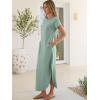 imageANRABESS Womens Summer Maxi Dress 2026 Casual Short Sleeve Loose Split WrinkleFree Beach Vacation Long Sundress with PocketsLight Green
