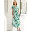 imageANRABESS Womens Summer Maxi Dresses 2026 Casual Short Sleeve V Neck Loose Split Shirt Sun Dress Beach Vacation ClothesGreen White Floral