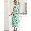 imageANRABESS Womens Summer Maxi Dresses 2026 Casual Short Sleeve V Neck Loose Split Shirt Sun Dress Beach Vacation ClothesGreen White Floral