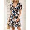 imageANRABESS Womens Summer Mini Dresses 2026 Casual Floral Beach Vacation Sundress Wrap V Neck ALine Boho Spring Short DressBlack Floral Cluster