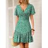 imageANRABESS Womens Summer Mini Dresses 2026 Casual Floral Beach Vacation Sundress Wrap V Neck ALine Boho Spring Short DressGreen White Floral