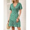 imageANRABESS Womens Summer Mini Dresses 2026 Casual Floral Beach Vacation Sundress Wrap V Neck ALine Boho Spring Short DressGreen White Floral