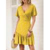 imageANRABESS Womens Summer Mini Dresses 2026 Casual Floral Beach Vacation Sundress Wrap V Neck ALine Boho Spring Short DressYellow Floral