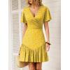 imageANRABESS Womens Summer Mini Dresses 2026 Casual Floral Beach Vacation Sundress Wrap V Neck ALine Boho Spring Short DressYellow Floral