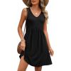 imageANRABESS Dresses for Women Beach Vacation Clothes V Neck Sleeveless Loose Flowy ALine Dress Summer Casual Short SundressBlack