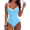 imageANRABESS Womens One Piece Swimsuit Slimming Color Block Bathing Suit Full Coverage Swimwear 2026 Beach Vacation ClothesLight Blue White