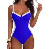 imageANRABESS Womens One Piece Swimsuit Slimming Color Block Bathing Suit Full Coverage Swimwear 2026 Beach Vacation ClothesRoyal Blue White