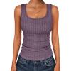 imageANRABESS Womens Sleeveless Scoop Neck Tank Tops Summer Basic Top Casual Soft Slim Fit Racerback Shirts 2026 Trendy OutfitsPurple