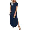imageANRABESS Womens Summer Maxi Dress 2026 Casual Short Sleeve Loose Split WrinkleFree Beach Vacation Long Sundress with PocketsNavy Blue