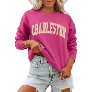 imageANRABESS Womens Oversized Sweatshirts Crewneck Long Sleeve Pullover Hoodies Graphic Cute Teen Girls Clothes 2026 Fall OutfitsHot Pink  Charleston