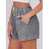 imageANRABESS Boxer Shorts for Women Gingham Pajama 2026 Summer Casual Lounge Sleep Plaid Shorts Y2K Beach BottomsBlack White Plaid