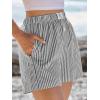 imageANRABESS Boxer Shorts for Women Gingham Pajama 2026 Summer Casual Lounge Sleep Plaid Shorts Y2K Beach BottomsBlack White Stripe
