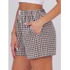imageANRABESS Boxer Shorts for Women Gingham Pajama 2026 Summer Casual Lounge Sleep Plaid Shorts Y2K Beach BottomsBrown White Plaid