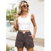 imageANRABESS Boxer Shorts for Women Gingham Pajama 2026 Summer Casual Lounge Sleep Plaid Shorts Y2K Beach BottomsDeep Blue Khaki Plaid