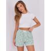 imageANRABESS Boxer Shorts for Women Gingham Pajama 2026 Summer Casual Lounge Sleep Plaid Shorts Y2K Beach BottomsGreen White Plaid