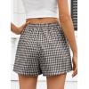 imageANRABESS Boxer Shorts for Women Gingham Pajama 2026 Summer Casual Lounge Sleep Plaid Shorts Y2K Beach BottomsMulti Black Apricot Plaid