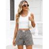 imageANRABESS Boxer Shorts for Women Gingham Pajama 2026 Summer Casual Lounge Sleep Plaid Shorts Y2K Beach BottomsMulti Black Apricot Plaid