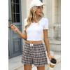 imageANRABESS Boxer Shorts for Women Gingham Pajama 2026 Summer Casual Lounge Sleep Plaid Shorts Y2K Beach BottomsMulti Coffee Plaid