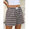 imageANRABESS Boxer Shorts for Women Gingham Pajama 2026 Summer Casual Lounge Sleep Plaid Shorts Y2K Beach BottomsMulti Coffee Plaid