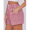 imageANRABESS Boxer Shorts for Women Gingham Pajama 2026 Summer Casual Lounge Sleep Plaid Shorts Y2K Beach BottomsRed White Plaid