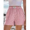 imageANRABESS Boxer Shorts for Women Gingham Pajama 2026 Summer Casual Lounge Sleep Plaid Shorts Y2K Beach BottomsRed White Stripe