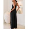 imageANRABESS Jumpsuits for Women Summer Halter V Neck Backless Wide Leg Flowy Rib Causal Dressy Rompers 2026 One Piece OutfitsBlack