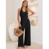 imageANRABESS Jumpsuits for Women Summer Halter V Neck Backless Wide Leg Flowy Rib Causal Dressy Rompers 2026 One Piece OutfitsBlack