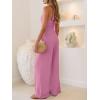 imageANRABESS Jumpsuits for Women Summer Halter V Neck Backless Wide Leg Flowy Rib Causal Dressy Rompers 2026 One Piece OutfitsPink