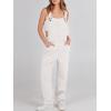 imageANRABESS Overalls for Women Loose Fit Denim Overalls Adjustable Strap Jean Jumpsuit Bib Romper Spring Casual Work OutfitsWhite
