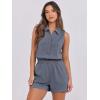 imageANRABESS Romper for Womens 2026 Summer Dressy Casual Sleeveless V Neck One Piece Short Jumpsuit Lounge Travel Outfits ClothesDark Grey