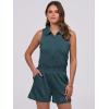 imageANRABESS Romper for Womens 2026 Summer Dressy Casual Sleeveless V Neck One Piece Short Jumpsuit Lounge Travel Outfits ClothesLake Green
