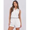 imageANRABESS Romper for Womens 2026 Summer Dressy Casual Sleeveless V Neck One Piece Short Jumpsuit Lounge Travel Outfits ClothesWhite