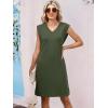 imageANRABESS Summer Dresses for Women 2026 Casual V Neck Sleeveless Split WrinkleFree Mini Dress Beach Vacation Short SundressArmy Green