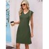 imageANRABESS Summer Dresses for Women 2026 Casual V Neck Sleeveless Split WrinkleFree Mini Dress Beach Vacation Short SundressArmy Green