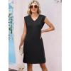 imageANRABESS Summer Dresses for Women 2026 Casual V Neck Sleeveless Split WrinkleFree Mini Dress Beach Vacation Short SundressBlack