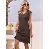 imageANRABESS Summer Dresses for Women 2026 Casual V Neck Sleeveless Split WrinkleFree Mini Dress Beach Vacation Short SundressBrown