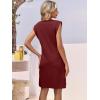 imageANRABESS Summer Dresses for Women 2026 Casual V Neck Sleeveless Split WrinkleFree Mini Dress Beach Vacation Short SundressDark Red