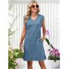 imageANRABESS Summer Dresses for Women 2026 Casual V Neck Sleeveless Split WrinkleFree Mini Dress Beach Vacation Short SundressGrey Blue