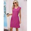 imageANRABESS Summer Dresses for Women 2026 Casual V Neck Sleeveless Split WrinkleFree Mini Dress Beach Vacation Short SundressHot Pink