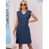 imageANRABESS Summer Dresses for Women 2026 Casual V Neck Sleeveless Split WrinkleFree Mini Dress Beach Vacation Short SundressNavy Blue
