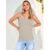 imageANRABESS Tank Tops for Women V Neck Ribbed Knit Slim Fitted Sleeveless Basic Tee Tanks Casual Summer Clothes 2026Almond