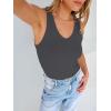 imageANRABESS Tank Tops for Women V Neck Ribbed Knit Slim Fitted Sleeveless Basic Tee Tanks Casual Summer Clothes 2026Charcoal