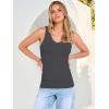 imageANRABESS Tank Tops for Women V Neck Ribbed Knit Slim Fitted Sleeveless Basic Tee Tanks Casual Summer Clothes 2026Charcoal