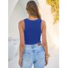 imageANRABESS Tank Tops for Women V Neck Ribbed Knit Slim Fitted Sleeveless Basic Tee Tanks Casual Summer Clothes 2026Deep Blue