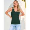 imageANRABESS Tank Tops for Women V Neck Ribbed Knit Slim Fitted Sleeveless Basic Tee Tanks Casual Summer Clothes 2026Deep Green