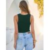 imageANRABESS Tank Tops for Women V Neck Ribbed Knit Slim Fitted Sleeveless Basic Tee Tanks Casual Summer Clothes 2026Deep Green