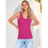imageANRABESS Tank Tops for Women V Neck Ribbed Knit Slim Fitted Sleeveless Basic Tee Tanks Casual Summer Clothes 2026Hot Pink