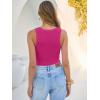 imageANRABESS Tank Tops for Women V Neck Ribbed Knit Slim Fitted Sleeveless Basic Tee Tanks Casual Summer Clothes 2026Hot Pink